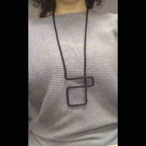 Unique black pendent necklace